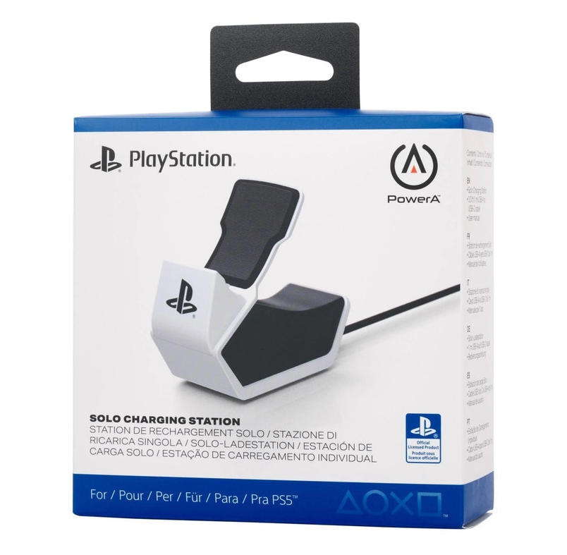 PowerA Solo Charging Station for PS5 DualSense & Edge Wireless Controllers (White/Black)