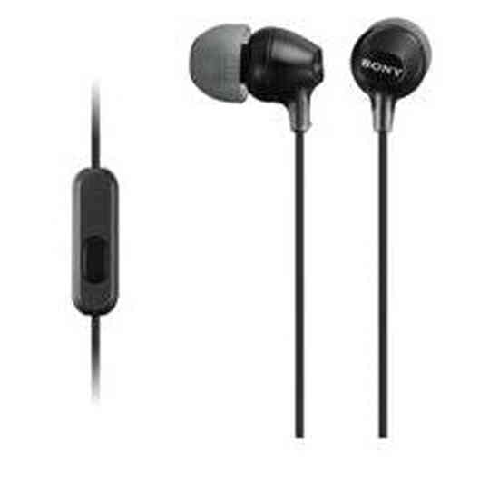 Sony MDR-EX15APB Wired In-Ear Headphones with Smart Phone Control Black