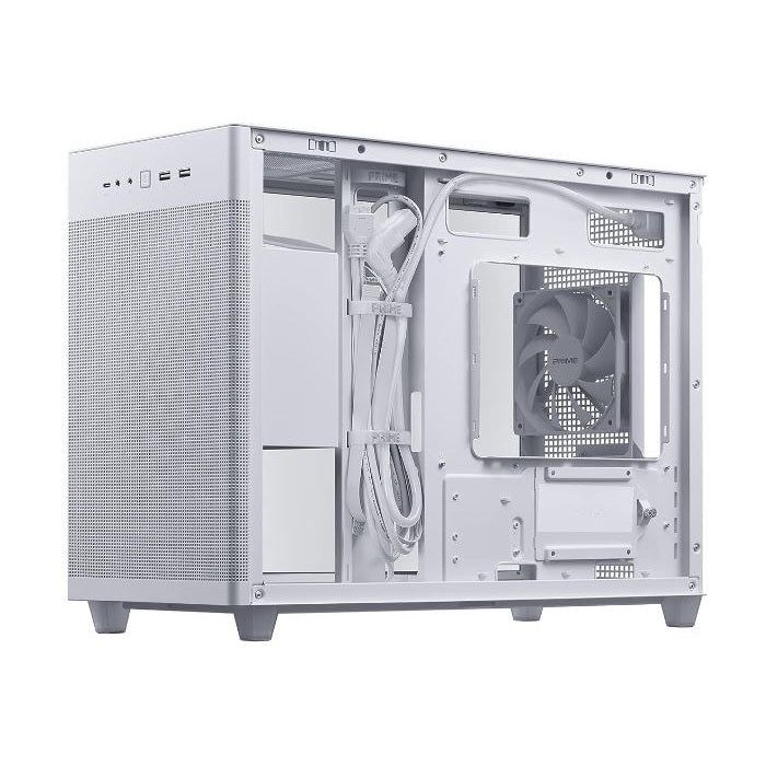 ASUS Prime AP201 MicroATX Tempered Glass Case White