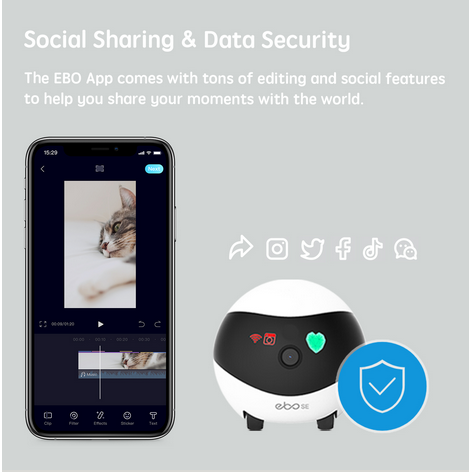 Enabot EBO SE Wireless Camera Robot | Designed for Pets & Families