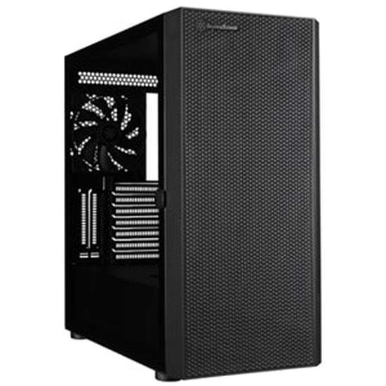SilverStone SEH1B-G SETA ATX Black MidTower Case with Tempered Glass