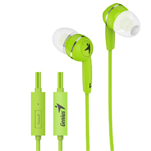 Genius HS-M320 In-Ear Headphones with Inline Mic (Green)