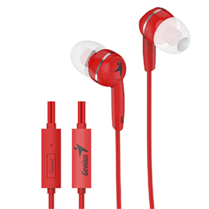 Genius HS-M320 In-Ear Headphones with Inline Mic (Red)
