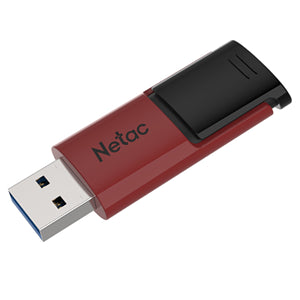 Netac U182 USB3 Flash Drive 128GB UFD Retractable (Red/Black)