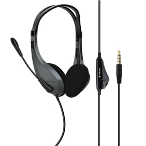 Verbatim Multimedia Wired Headset with Microphone Single 3.5mm