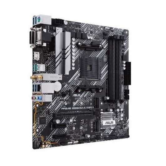 Asus Prime B550M-A WIFI II AMD MATX 4xDIMM DDR4 PCI-E 4.0 2xM.2 HDMI DVI-D D-Sub 4xSATA 6 USB3.2 Gen2 3xAJ WIFI 6 RGB Lighting Motherboard