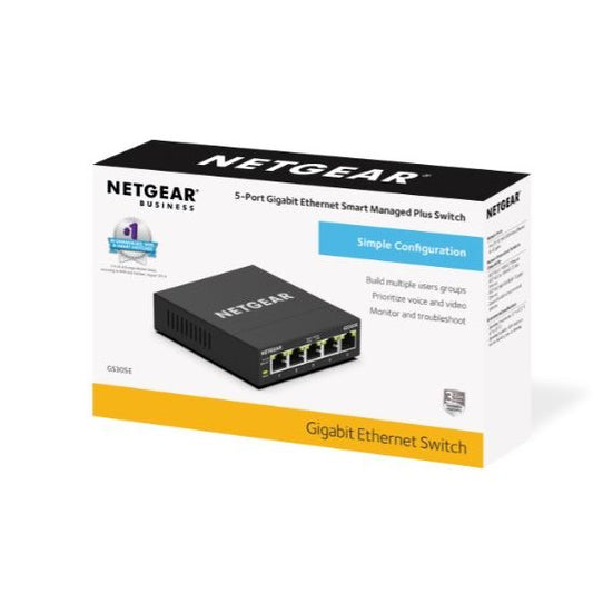 Netgear 5-Port Gigabit Ethernet Plus Switch GS305E
