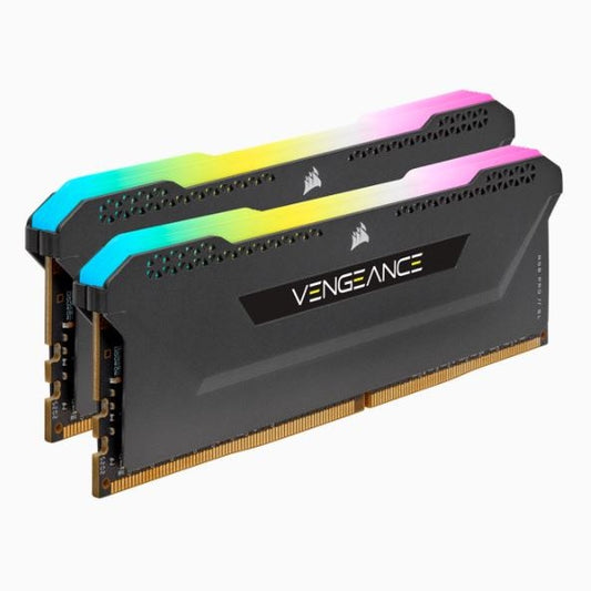 Corsair Vengeance RGB Pro SL 32GB 2x16GB DDR4 DRAM 3200Mhz C16 Memory Kit Black