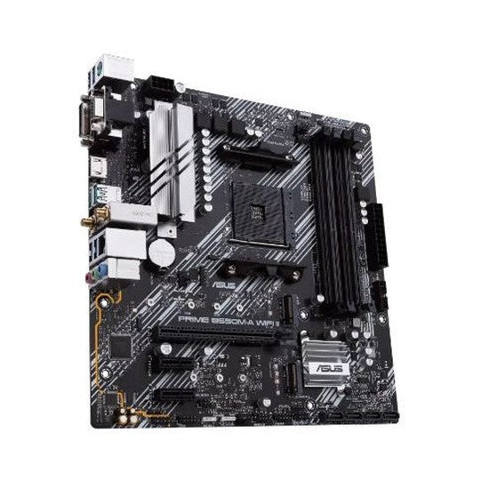 Asus Prime B550M-A WIFI II AMD MATX 4xDIMM DDR4 PCI-E 4.0 2xM.2 HDMI DVI-D D-Sub 4xSATA 6 USB3.2 Gen2 3xAJ WIFI 6 RGB Lighting Motherboard
