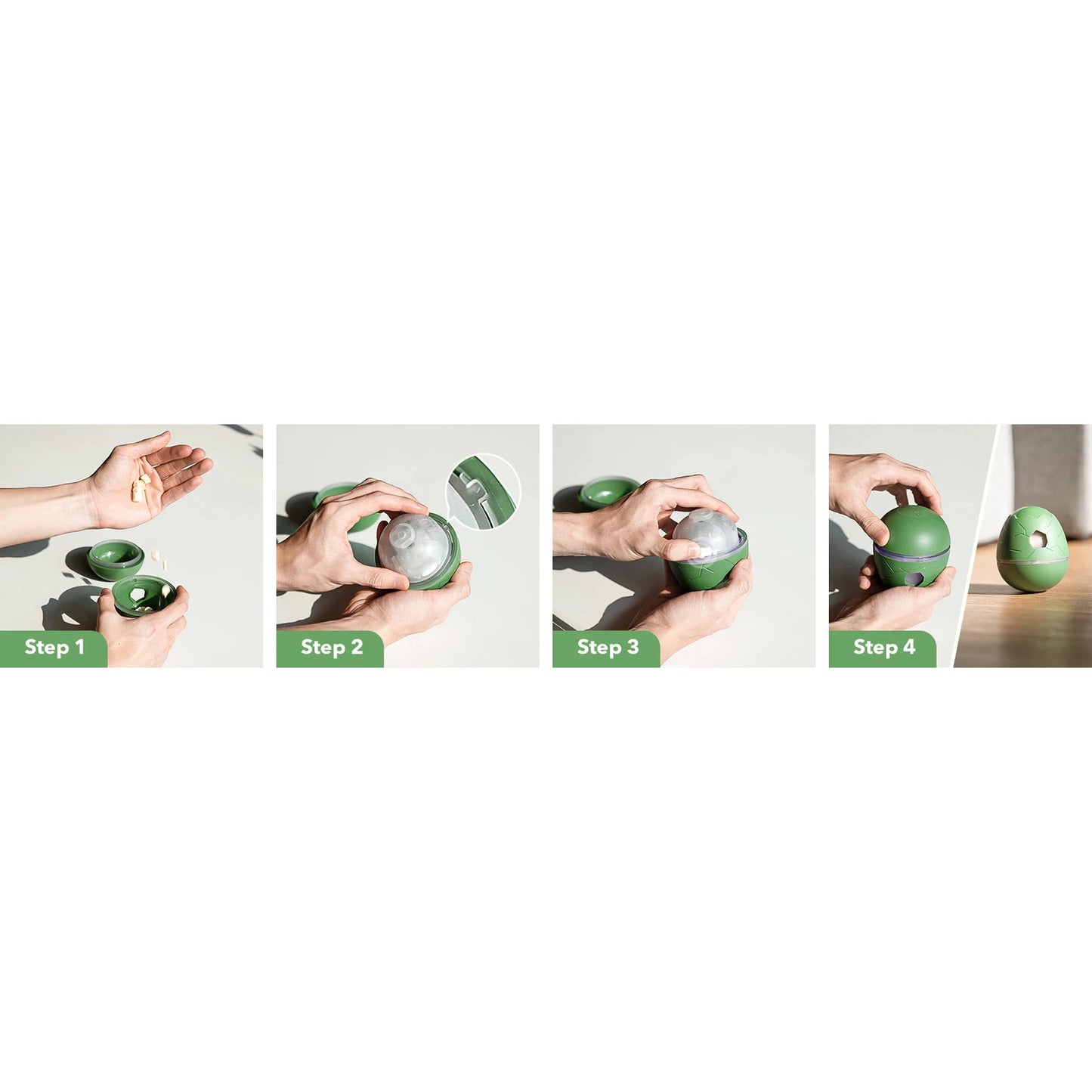 Cheerble Wicked Egg - Interactive Treat Dispensing Cat & Dog Toy (Apricot)