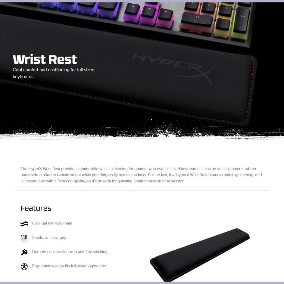 HyperX Wrist Rest (Full Size for Keyboard)