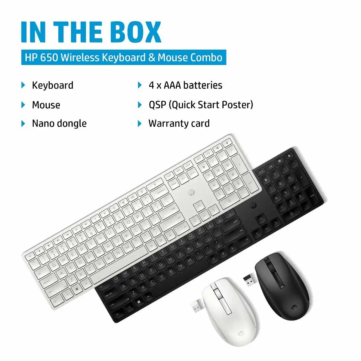 HP 650 Wireless Keyboard & Mouse Combo Black