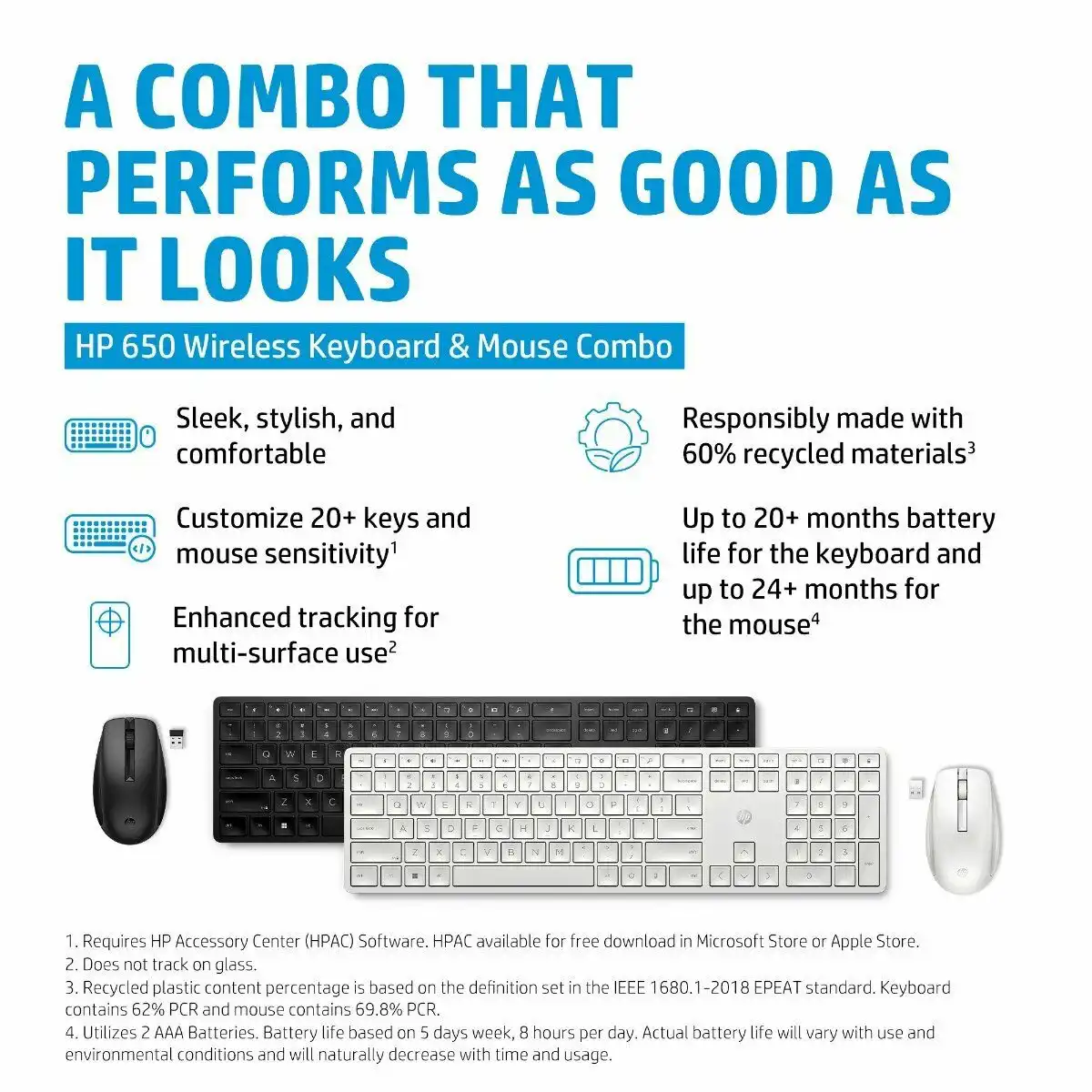 HP 650 Wireless Keyboard & Mouse Combo (Black)