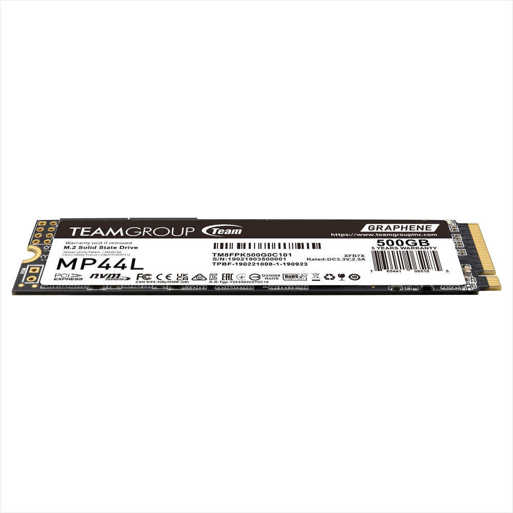 TeamGroup M.2-2280 PCIE Gen4x4 MP44L 500GB R/W 5000/2500 MB/s