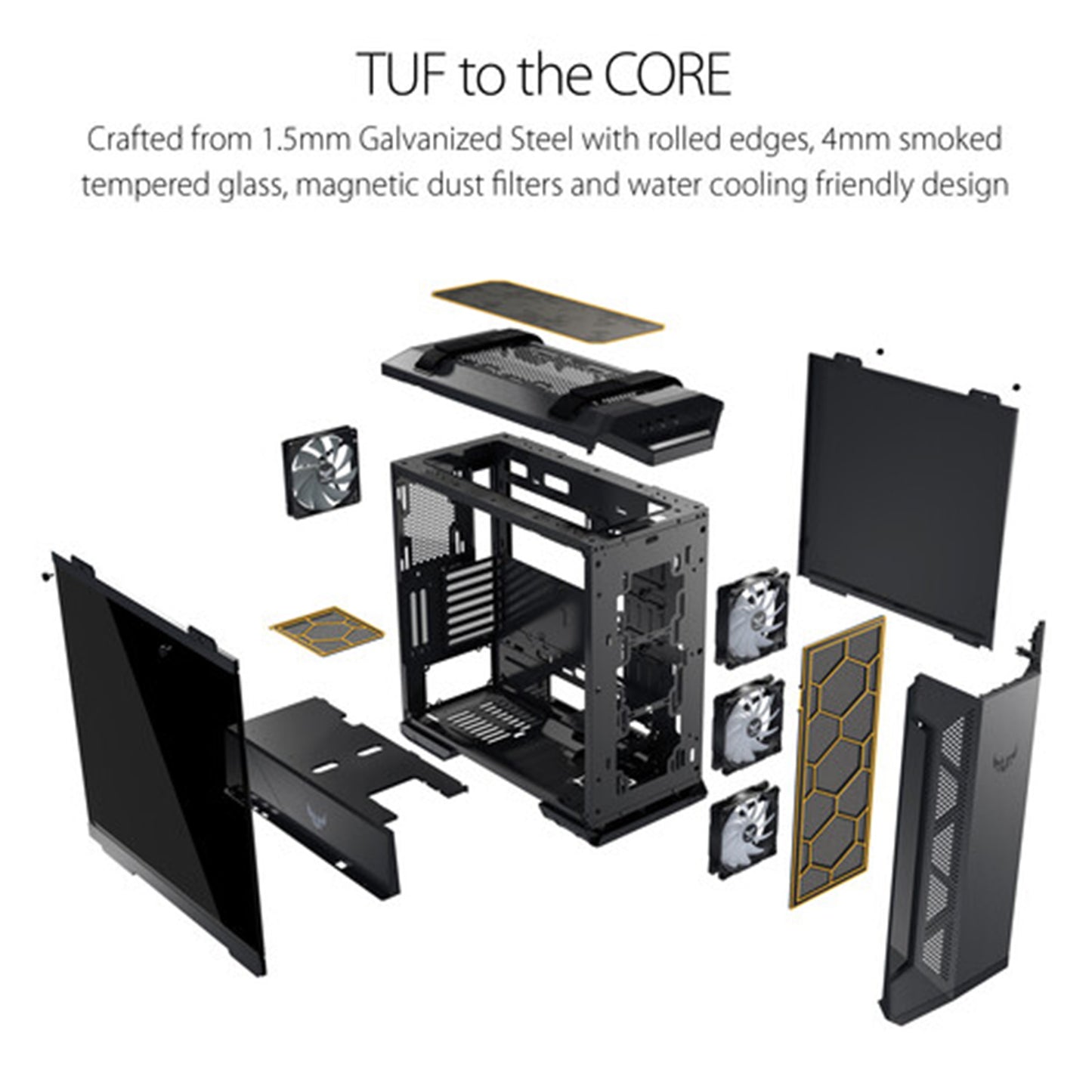 ASUS TUF Gaming GT501 Temp Glass Mid-Tower Gaming Case (Black)