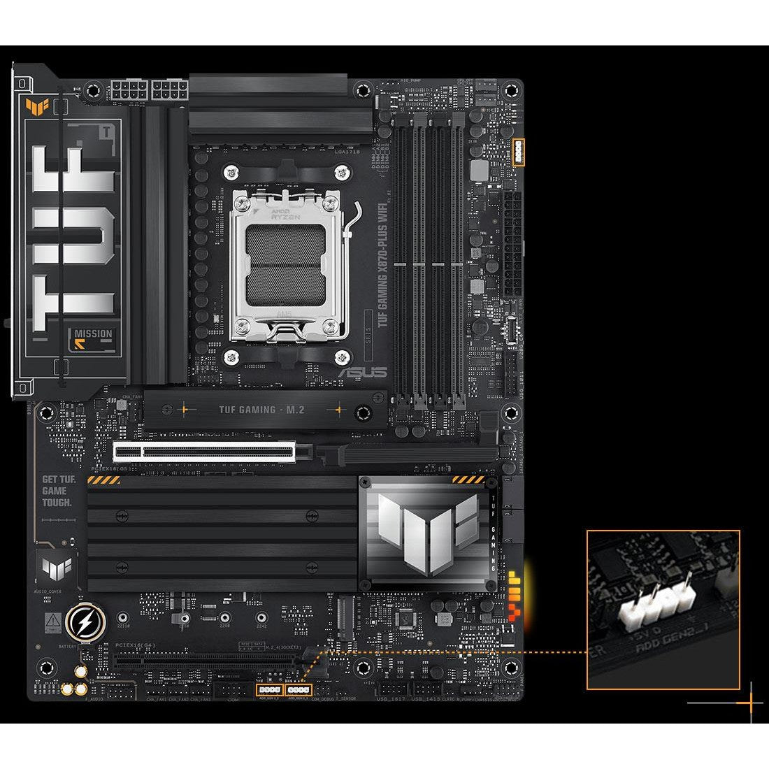 Asus TUF Gaming X870-Plus 192GB DDR5 WIFI ATX Motherboard - Socket AM5 - AMD X870 Chipset