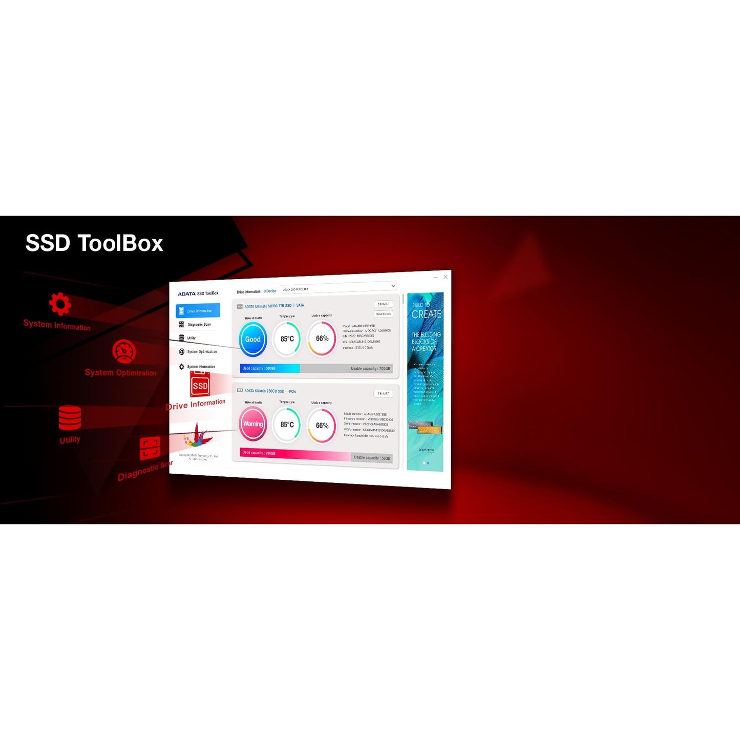 Adata XPG Gammix S70 Blade 1TB M.2 2280 PCIe Gen 4 NVMe Internal SSD (PS5 compatible)