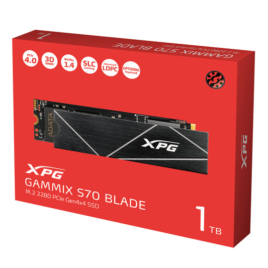 Adata XPG Gammix S70 Blade 1TB M.2 2280 PCIe Gen 4 NVMe Internal SSD (PS5 compatible)