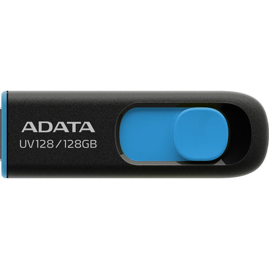 Adata UV128 Dashdrive Retractable USB 3.0 128GB Flash Drive (Blue/Black)