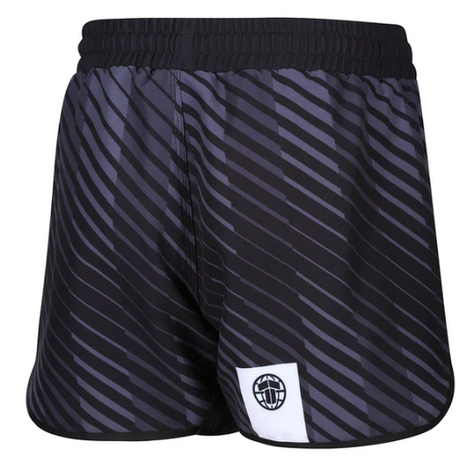 Tatami Abstract High Cut Shorts - Black & Grey - L