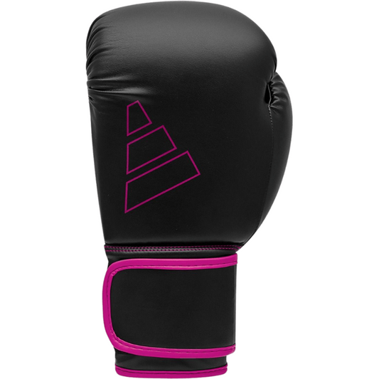 Adidas Hybrid 80 Boxing Gloves (Black/Shock Pink) - Combat Sports Glove