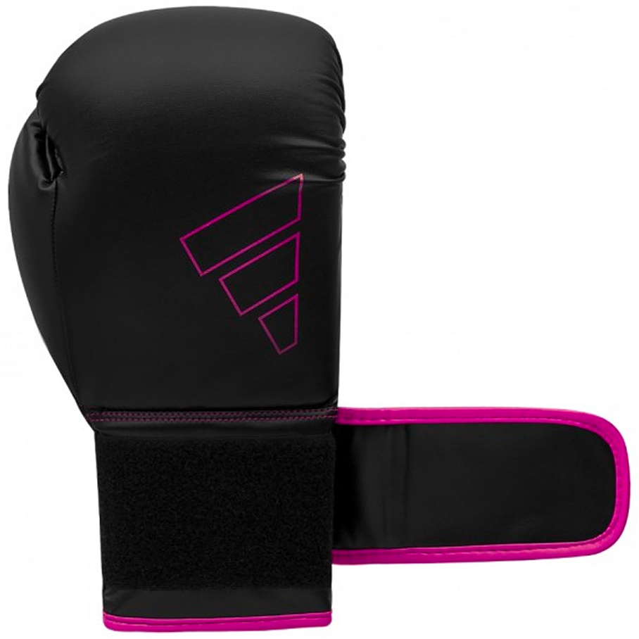 Adidas Hybrid 80 Boxing Gloves (Black/Shock Pink) - Combat Sports Glove