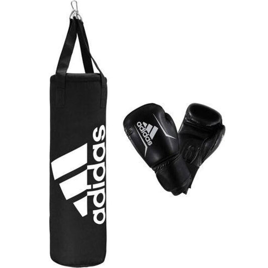 Adidas Junior Boxing Set - Punchbag and Boxing Gloves (Black)