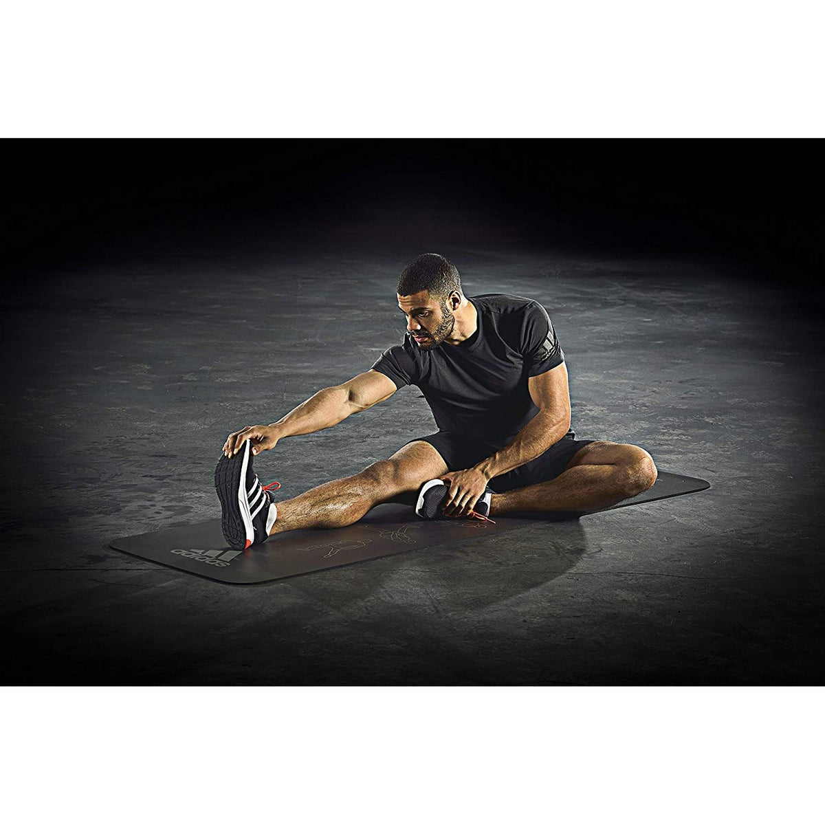 Adidas Stretch Mat Fitness Training Pilates 6mm Black/White