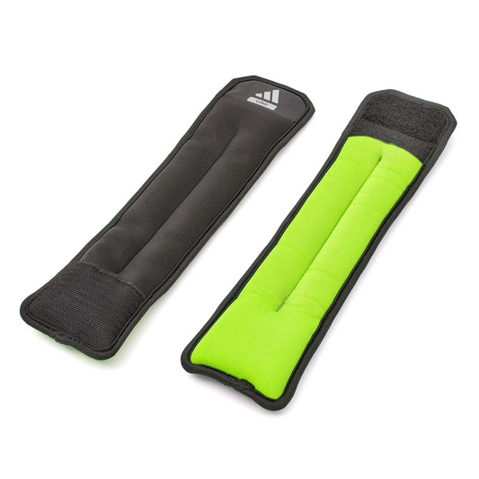 Adidas Ankle Wrist Weights Pair Fitness Training Gym (Black/Lime Green)
