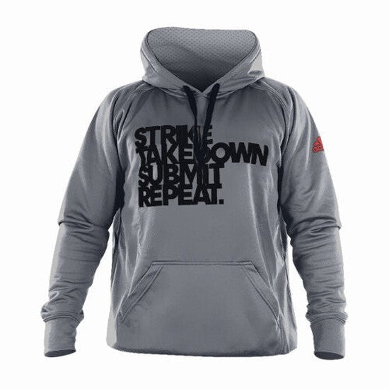 Adidas MMA Pullover Hoodie | Strike - Takedown - Submit - Repeat | Hoody Grey/Black