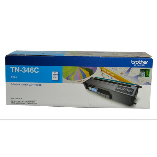Brother TN-346C Cyan High Yield TN346C Toner Cartridge for Laser Printers