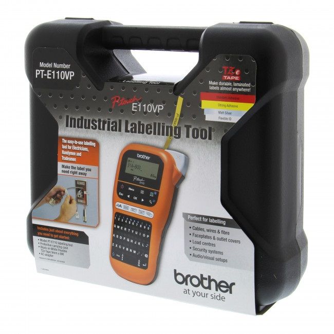 Brother PTE110VP P-Touch Industrial Durable Handheld Label Maker Printer