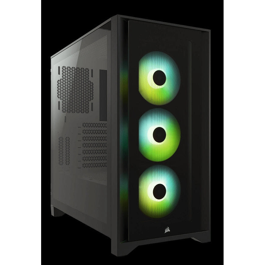 Corsair iCUE 4000X RGB ATX Mid-Tower Tempered Glass Gaming PC Case (White)