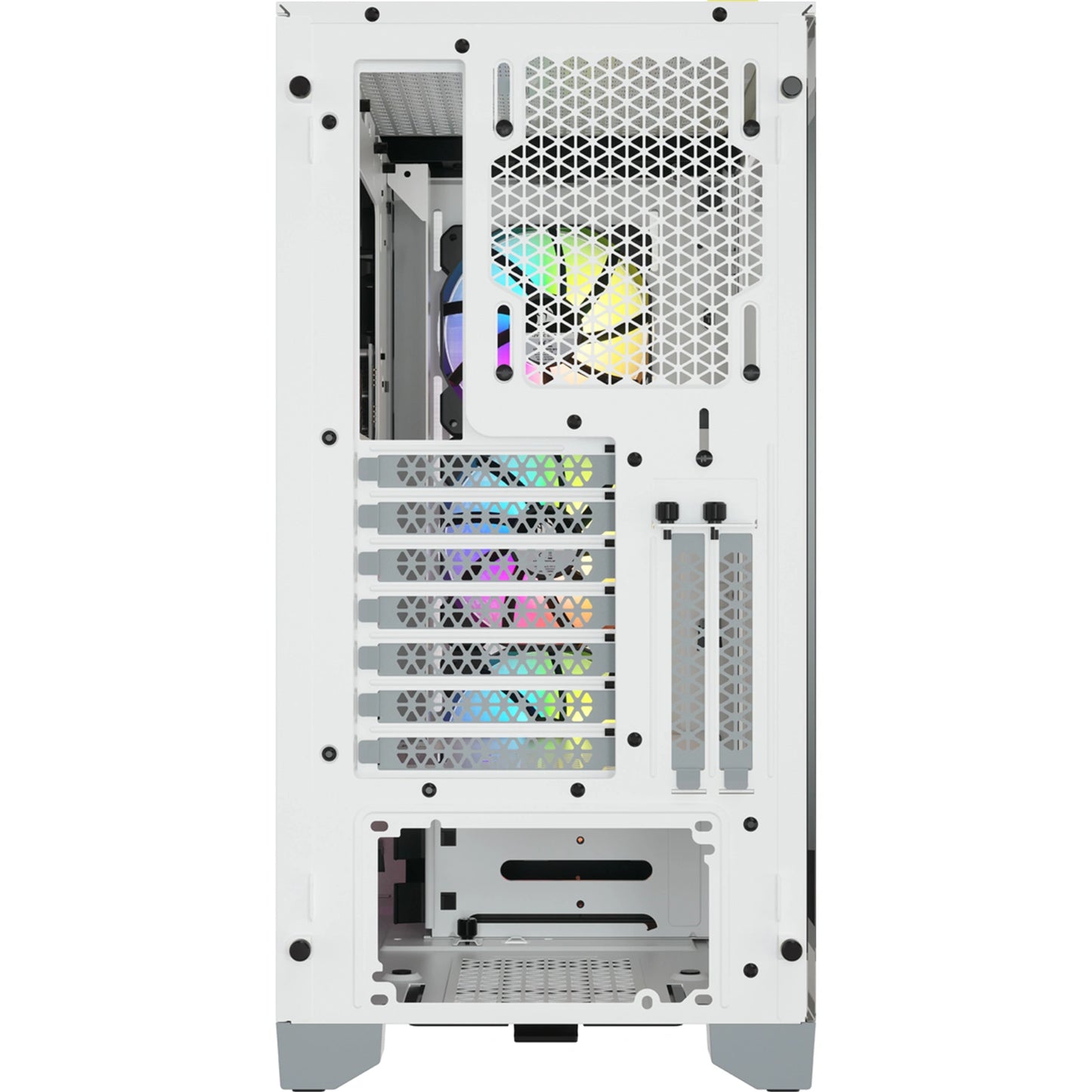 Corsair iCUE 4000X RGB ATX Mid-Tower Tempered Glass Gaming PC Case (White)