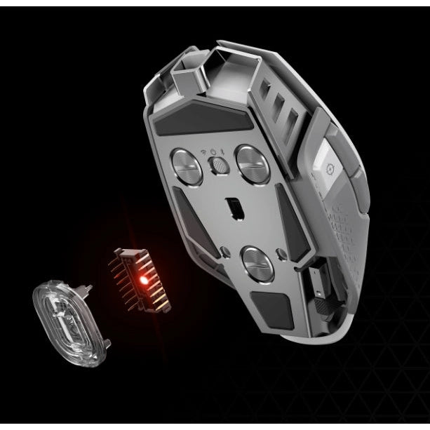 Corsair M65 RGB LED Ultra Wireless Optical Silver Alu Gaming Mouse White