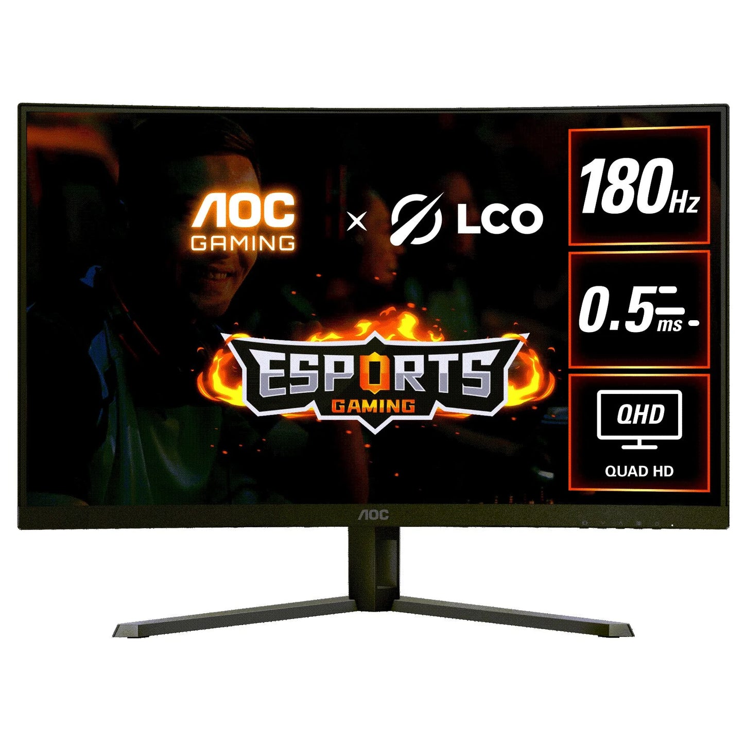 AOC CQ32G4E 32" Curved | 2K 2560x1440 QHD | 1ms | 180Hz VA | HDMI VGA DP | Gaming Monitor