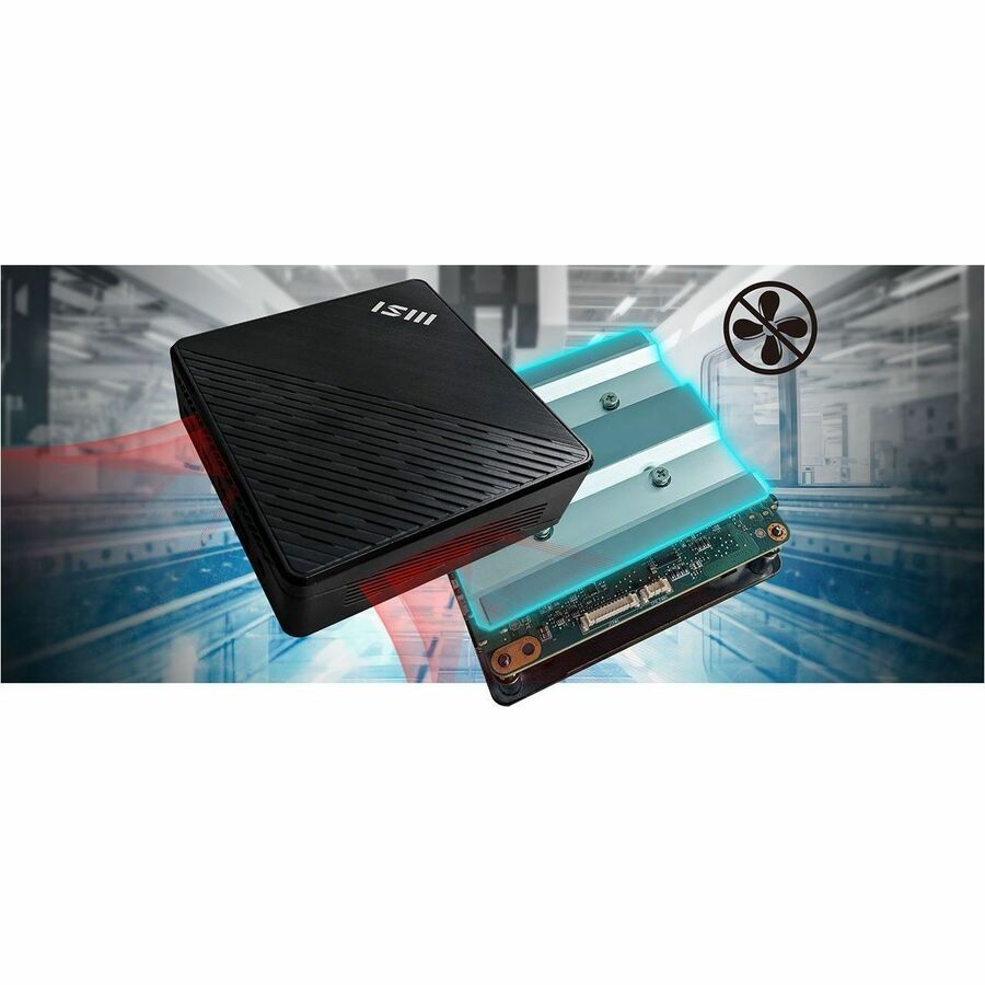 MSI CUBI N ADL S-245NZ Fanless Desktop Mini PC with Windows 11 Professional