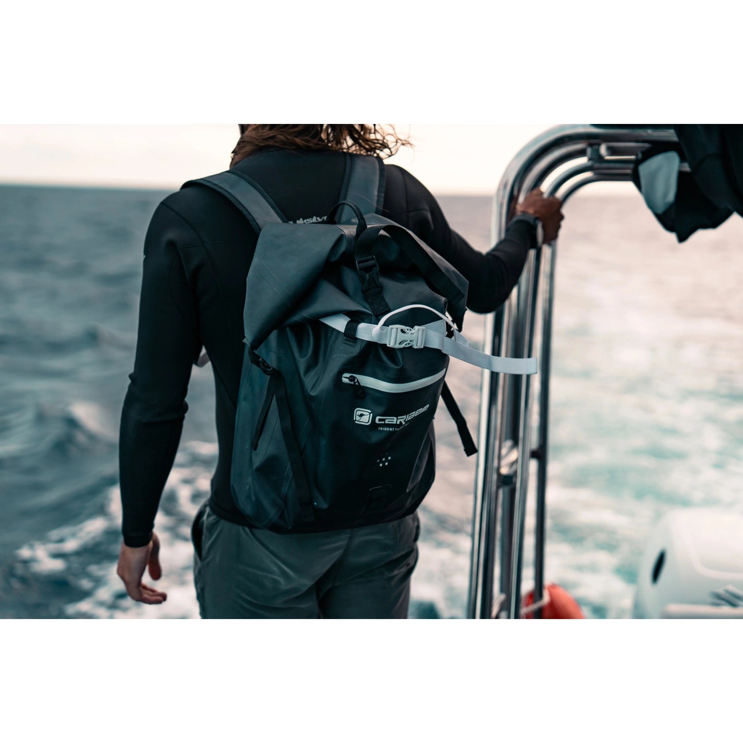 Caribee Trident 2.0 Waterproof Outdoor Adventure Backpack 30L Black/White