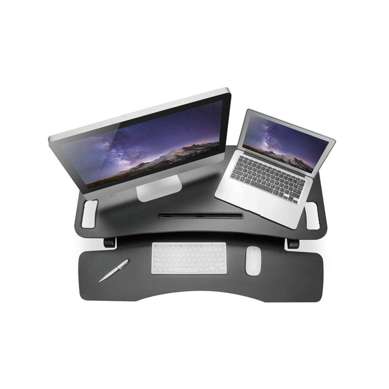 Digitus DA-90380-1 Ergonomic Height Adjustable Workspace Riser - Sit & Stand (Black)