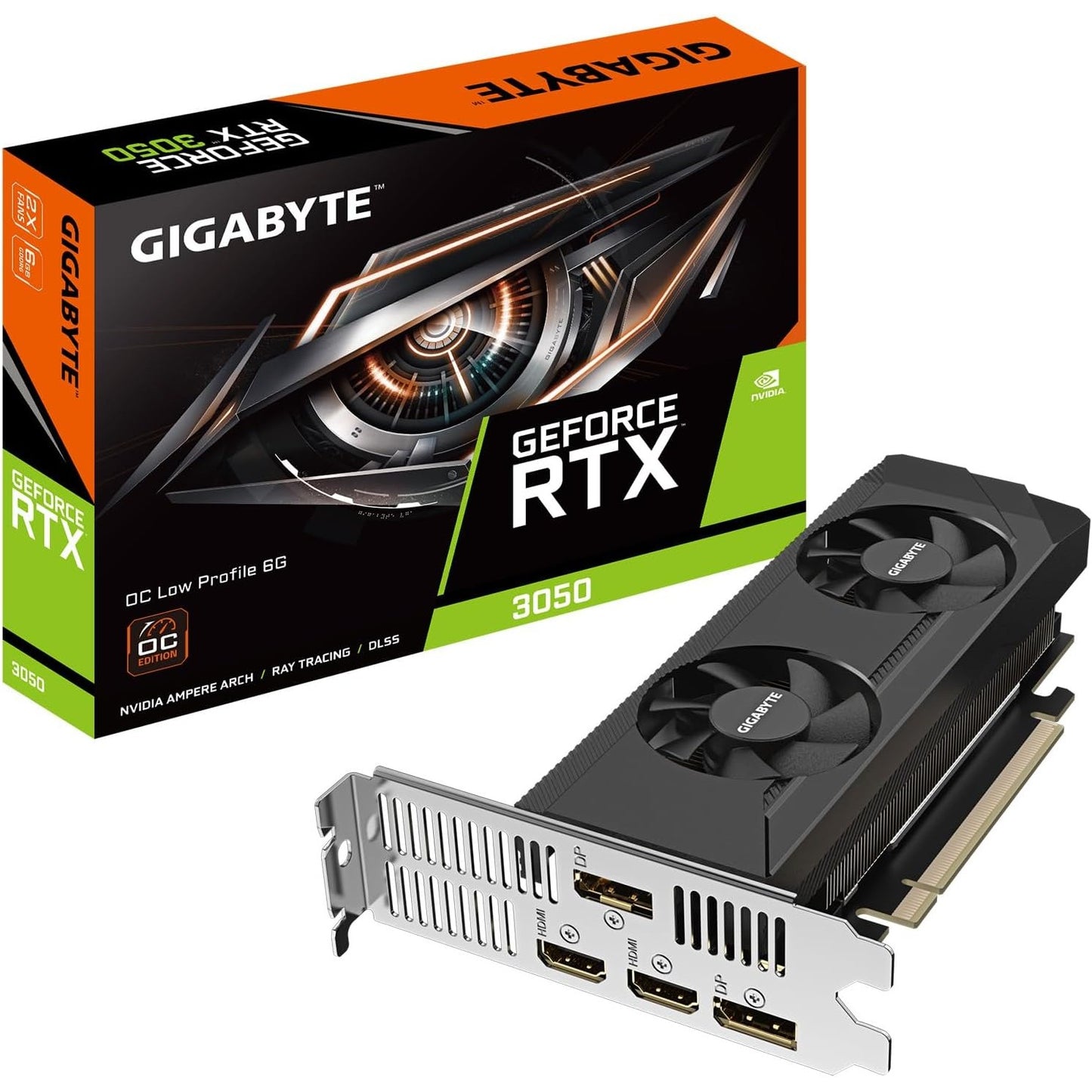 Gigabyte GeForce RTX 3050 OC WINDFORCE 6GB GDDR6 RTX3050 PCIE Low Profile Graphics Card