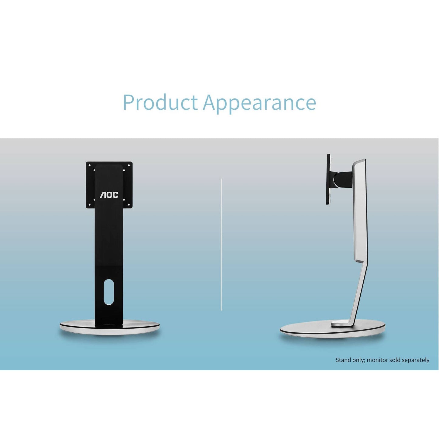 AOC H271 25"-27" LCD Height Adjust Monitor Stand | 75mm & 100mm VESA