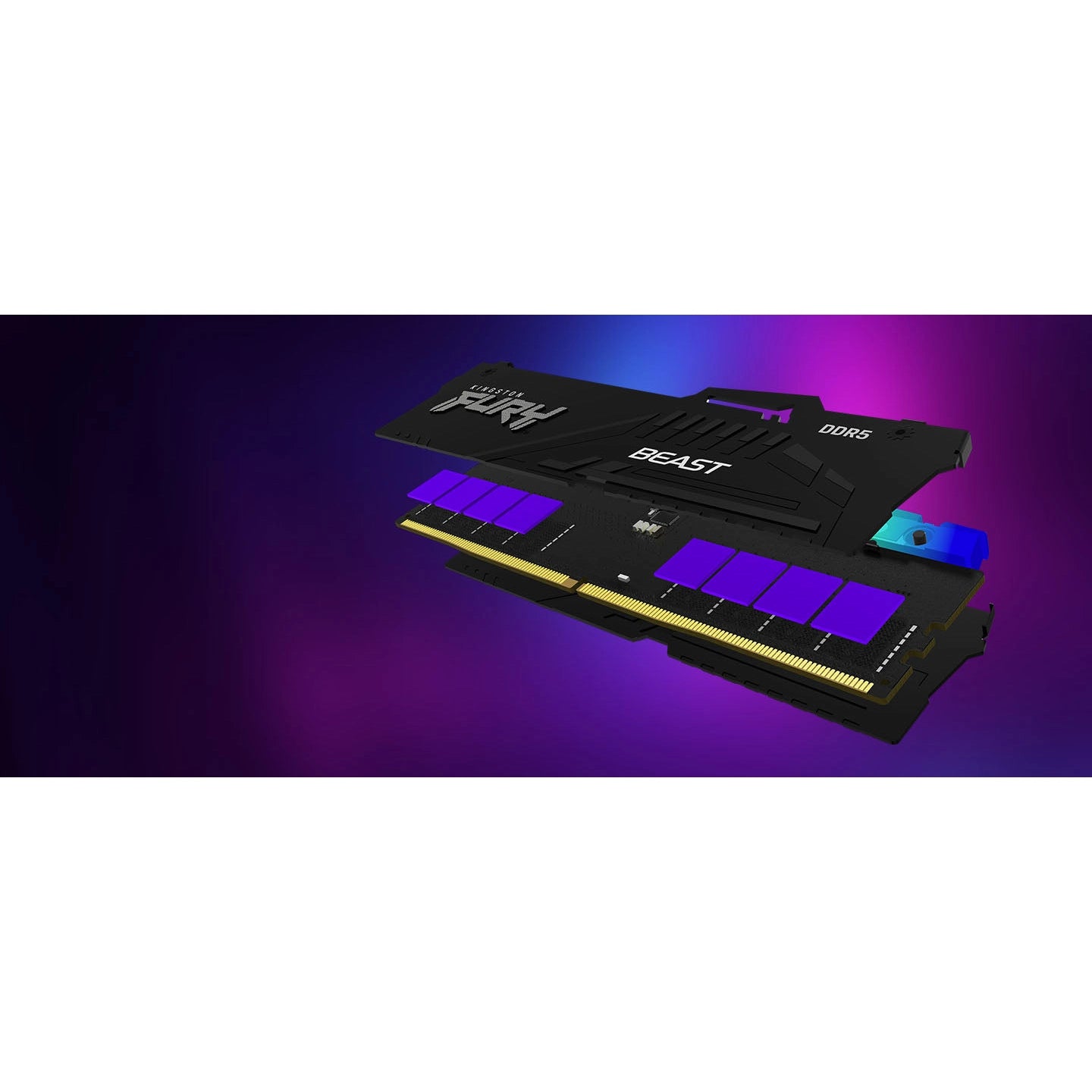 Kingston Fury Beast RGB 32GB (2x16GB) DDR5 CL36 DIMM Desktop RAM Kit (Black)