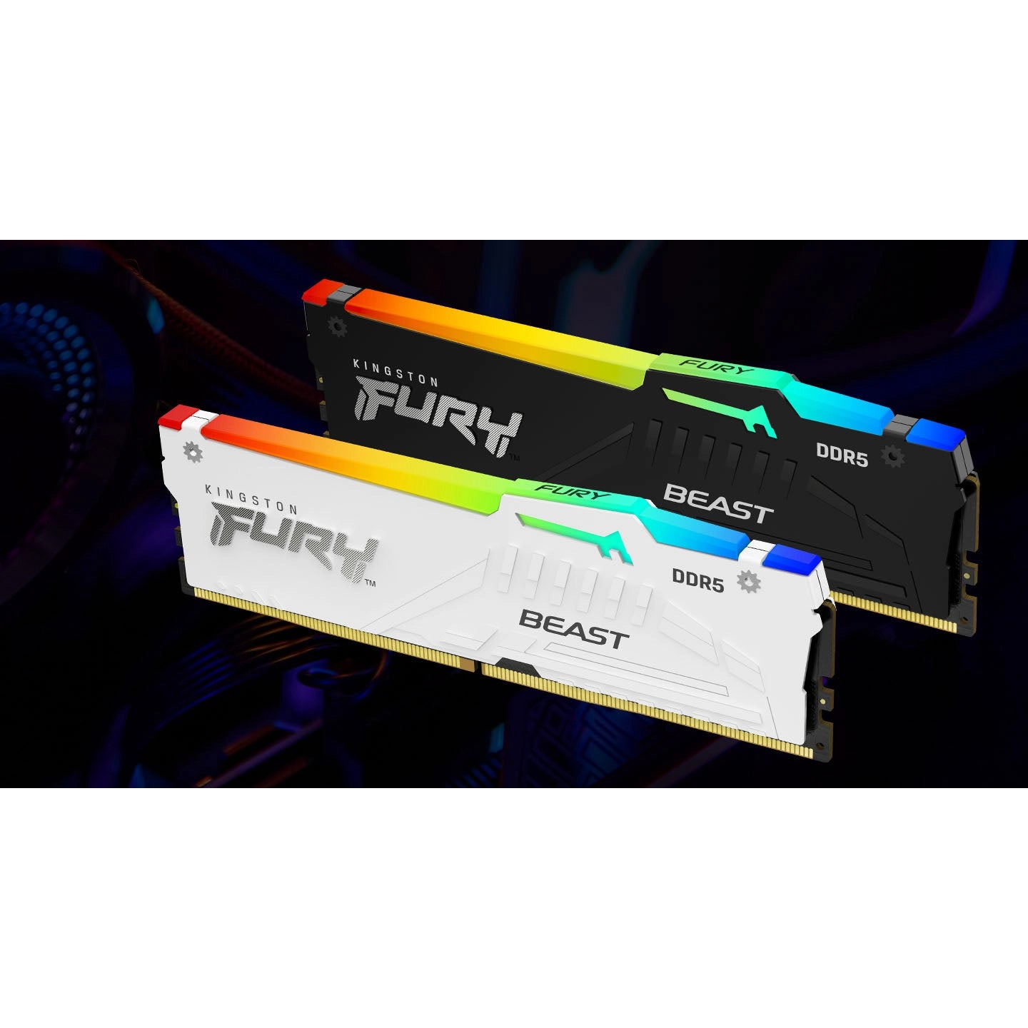 Kingston Fury Beast RGB 32GB (2x16GB) DDR5 CL36 DIMM Desktop RAM Kit (Black)