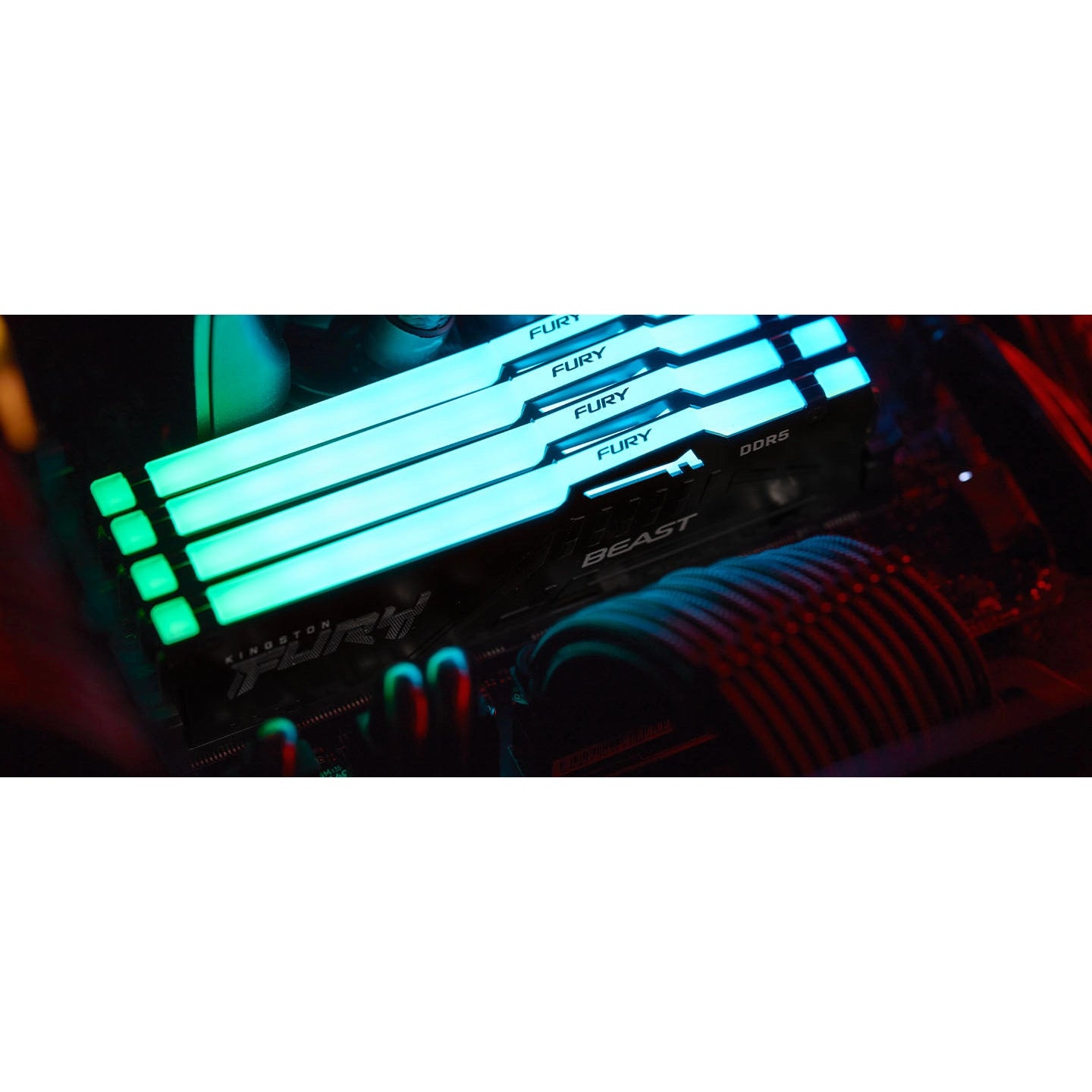 Kingston Fury Beast RGB 32GB (2x16GB) DDR5 CL36 DIMM Desktop RAM Kit (Black)