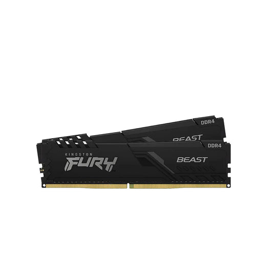 Kingston Fury Beast 32GB (2x16GB) 3200Mhz DDR4 CL16 Memory Desktop RAM Kit (Black)