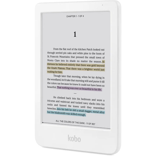 Kobo Clara Colour 6" eReader 16GB with E-Ink Colour Display (White)