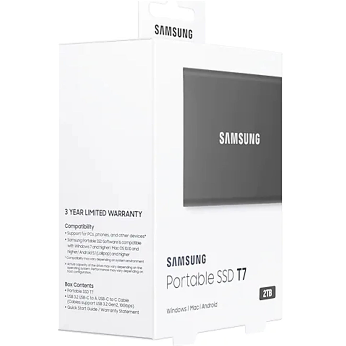 Samsung T7 2TB Portable External SSD (Titan Grey)