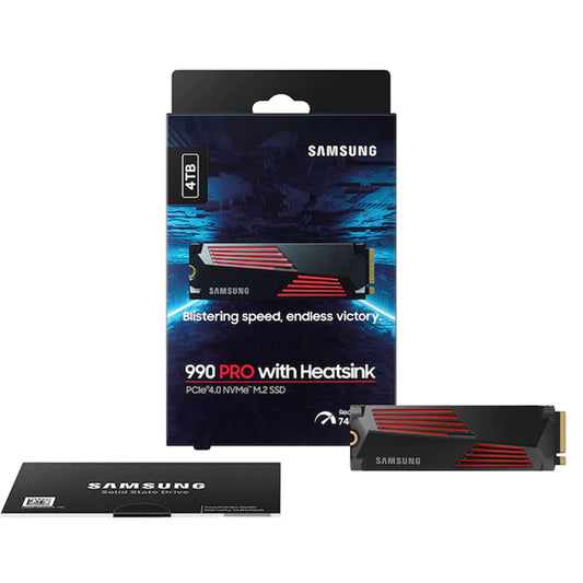Samsung 990 Pro 4TB PCIe 4.0 NVMe M.2 V-NAND Internal SSD with Heatsink PS5 Compatible