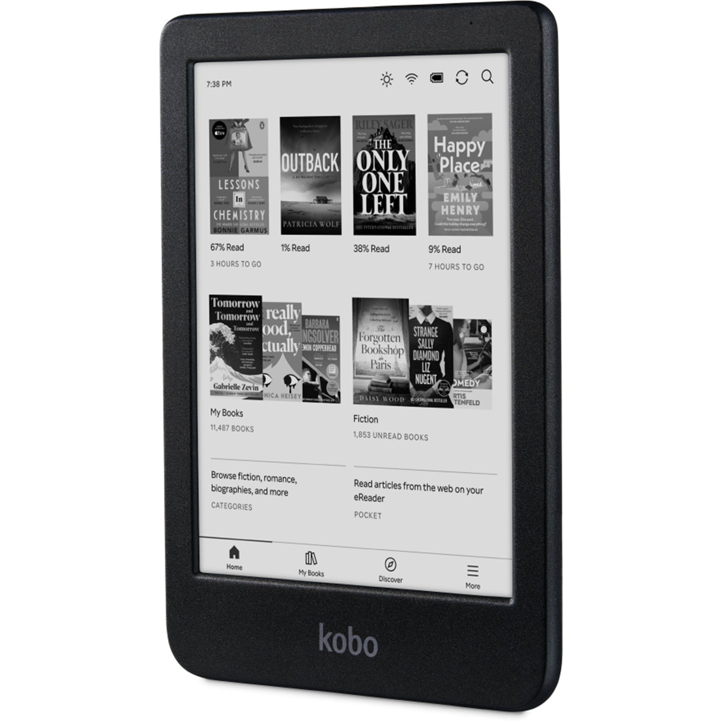 Kobo Clara BW 6" eReader with E-Ink Black & White Carta Display (Black)
