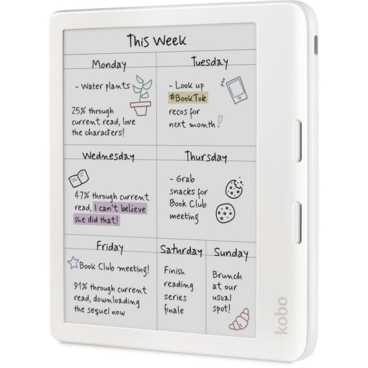Kobo Libra Colour 7" eReader with E-Ink Colour Display (White)